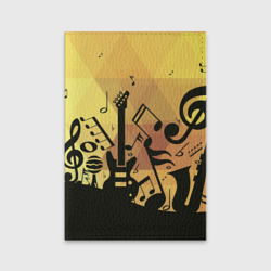 Обложка для паспорта матовая кожа Любовь к музыки