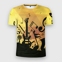 Мужская футболка 3D Slim Любовь к музыки
