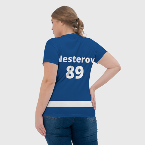 Женская футболка 3D с принтом Tampa Bay Nesterov, вид сзади #2
