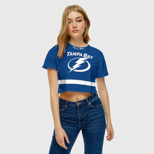 Женская футболка Crop-top 3D Tampa Bay Stamkos, цвет 3D печать - фото 3