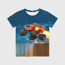 Детская футболка 3D Вспыш и чудо-машинки