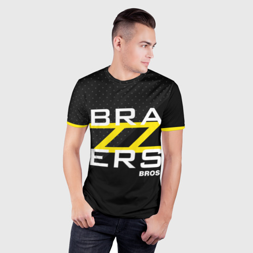 Мужская футболка 3D Slim Brazzers Bros, цвет 3D печать - фото 3