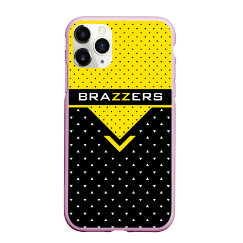 Чехол для iPhone 11 Pro Max матовый Brazzers, цвет розовый
