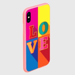 Чехол для iPhone XS Max матовый Love three-dimensional letters - фото 2