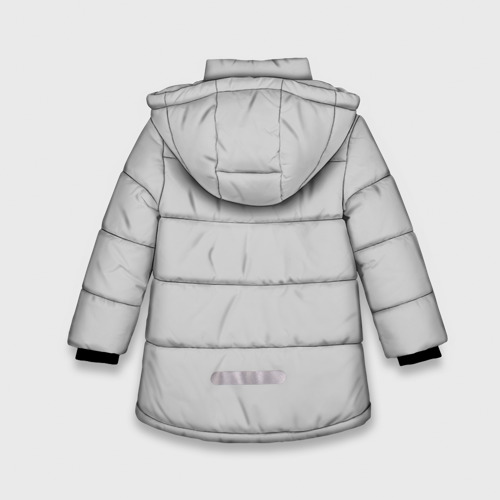 Зимняя куртка для девочек 3D Я люблю тебя, цвет светло-серый - фото 2