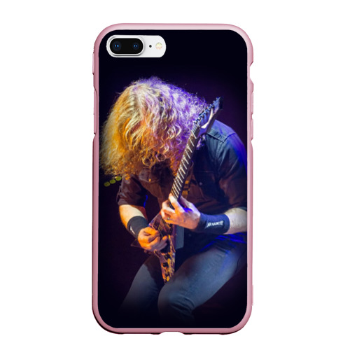Чехол для iPhone 7Plus/8 Plus матовый Dave Mustaine, цвет розовый