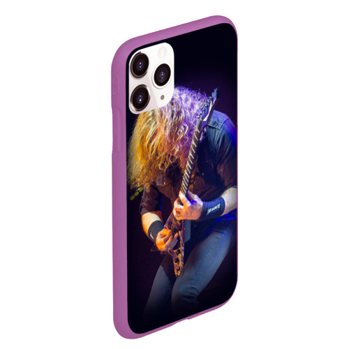 Чехол для iPhone 11 Pro Max матовый Dave Mustaine, цвет фиолетовый - фото 3