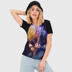 Женская футболка 3D Slim Dave Mustaine - фото 2