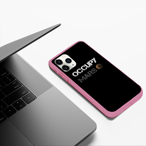 Чехол для iPhone 11 Pro Max матовый Захвати Марс, цвет малиновый - фото 5