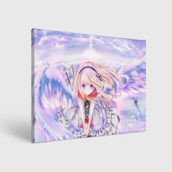 Холст прямоугольный Anime angel in clouds