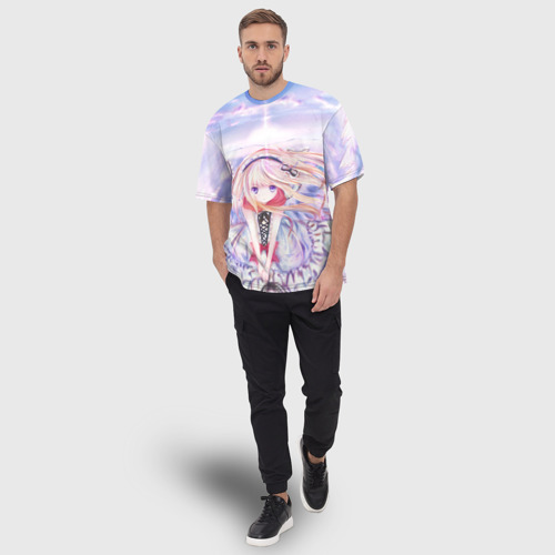 Мужская футболка oversize 3D Anime angel in clouds, цвет 3D печать - фото 5