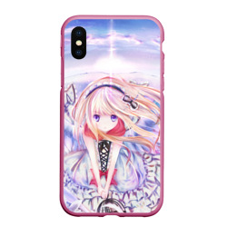 Чехол для iPhone XS Max матовый Anime angel in clouds