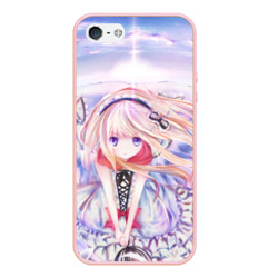 Чехол для iPhone 5/5S матовый Anime angel in clouds