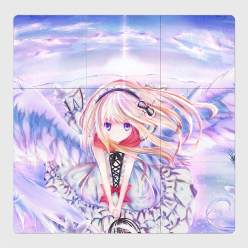 Магнитный плакат 3Х3 Anime angel in clouds