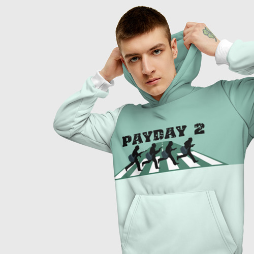 Мужская толстовка 3D Payday 2, цвет белый - фото 5