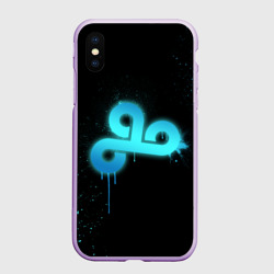 Чехол для iPhone XS Max матовый Cs:go - Cloud 9 Black collection
