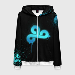 Мужская толстовка 3D на молнии Cs:go - Cloud 9 Black collection