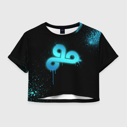 Женская футболка Crop-top 3D Cs:go - Cloud 9 Black collection, цвет 3D печать