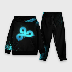 Детский костюм с толстовкой 3D Cs:go - Cloud 9 Black collection