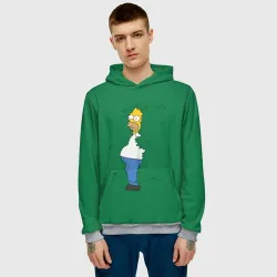 Мужская толстовка 3D Homer in the trees meme - фото 2