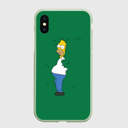 Чехол для iPhone XS Max матовый Homer in the trees meme