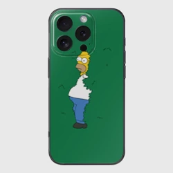 Чехол для iPhone 16 Pro Max силиконовый с защитой камеры Homer in the trees meme
