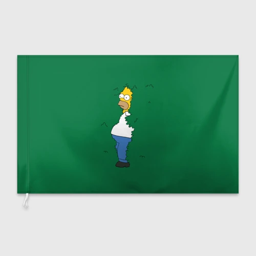 Флаг 3D Homer in the trees meme