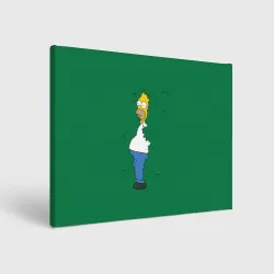 Холст прямоугольный Homer in the trees meme