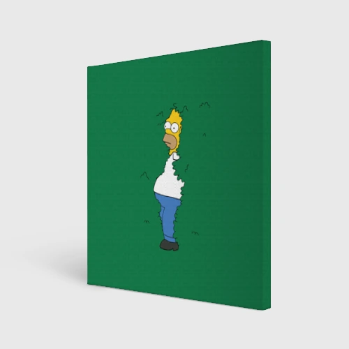 Холст квадратный Homer in the trees meme