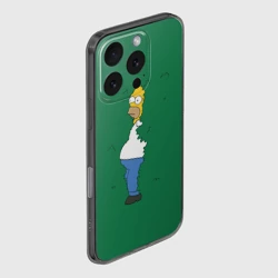Чехол для iPhone 16 Pro Max силиконовый с защитой камеры Homer in the trees meme - фото 2