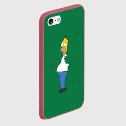Чехол для iPhone 5/5S матовый Homer in the trees meme - фото 2