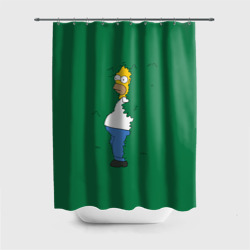 Штора 3D для ванной Homer in the trees meme