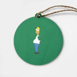 Деревянная игрушка круг Homer in the trees meme