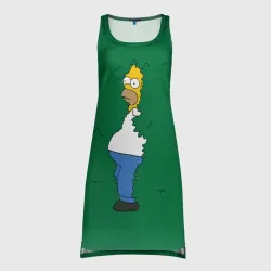 Платье-майка 3D Homer in the trees meme