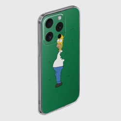 Чехол для iPhone 15 Pro Max силиконовый с защитой камеры Homer in the trees meme - фото 2