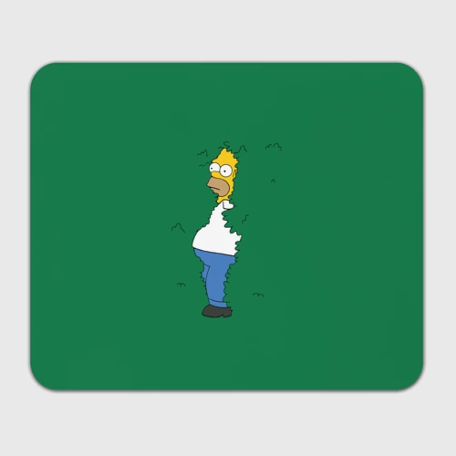 Прямоугольный коврик для мышки Homer in the trees meme