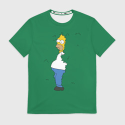 Мужская футболка 3D Homer in the trees meme