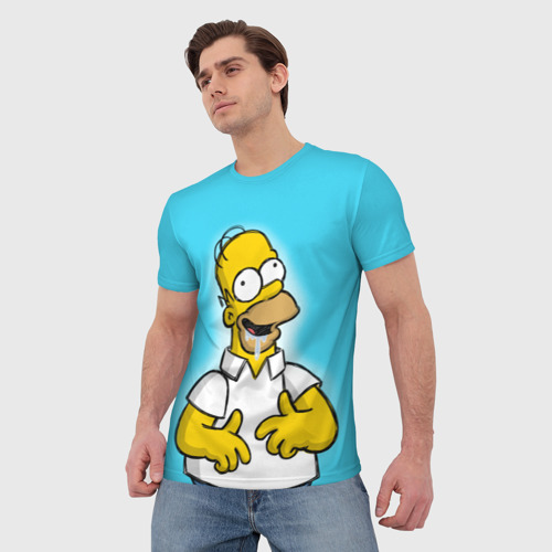 Мужская футболка 3D Гомер - фото 3