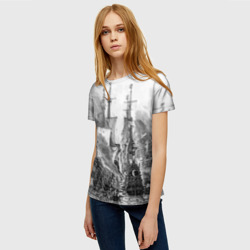 Женская футболка 3D Морской бой - фото 2