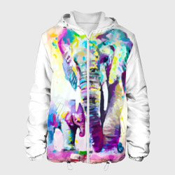 Мужская куртка 3D Слоны