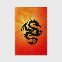 Обложка для паспорта матовая кожа Дракон