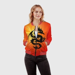 Женский бомбер 3D Дракон - фото 2