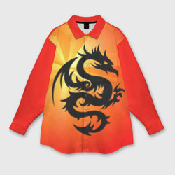 Женская рубашка oversize 3D Дракон
