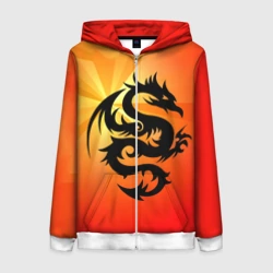 Женская толстовка 3D на молнии Дракон