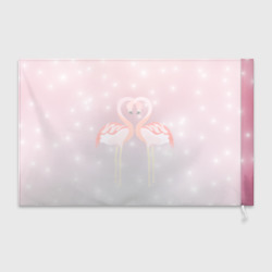 Флаг 3D Влюбленные фламинго - фото 2