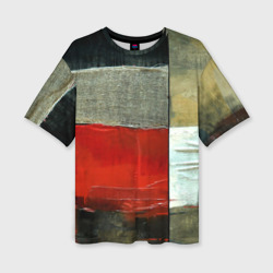 Женская футболка oversize 3D Абстрактная эклектика
