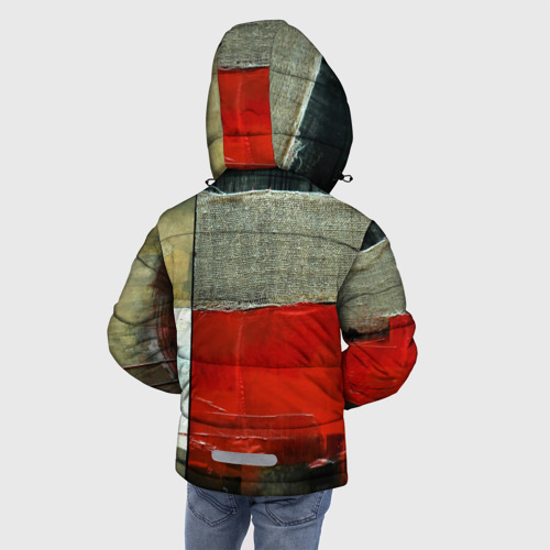 Зимняя куртка для мальчиков 3D Абстрактное искусство, цвет светло-серый - фото 4