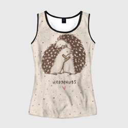 Женская майка 3D Влюбленные ежики