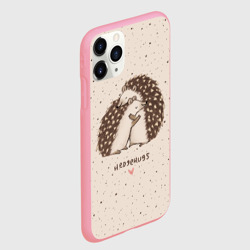 Чехол для iPhone 11 Pro Max матовый Влюбленные ежики - фото 2