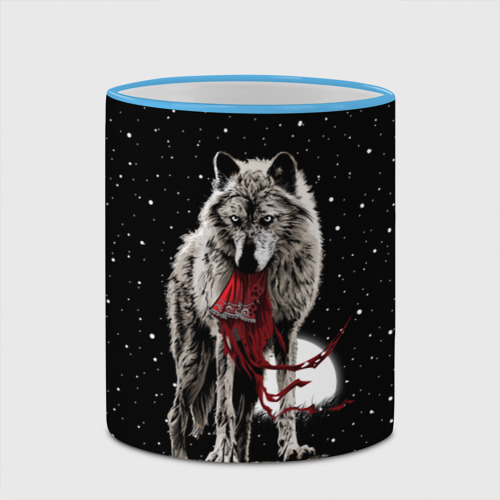 Кружка с полной запечаткой Серый волк, цвет Кант небесно-голубой - фото 4